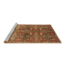 Sideview of Machine Washable Oriental Brown Industrial Rug, wshurb1381brn