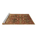 Sideview of Machine Washable Oriental Brown Industrial Rug, wshurb1381brn