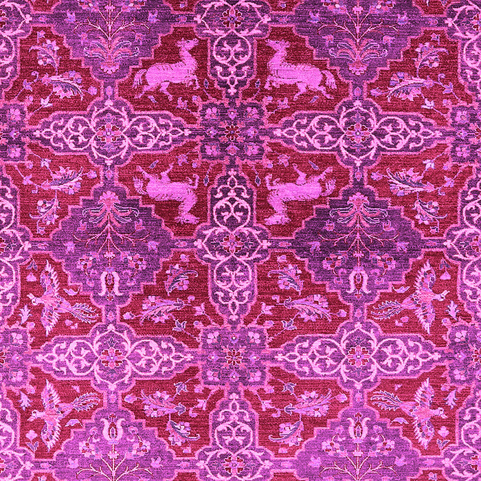 Machine Washable Oriental Pink Industrial Rug, wshurb1381pnk
