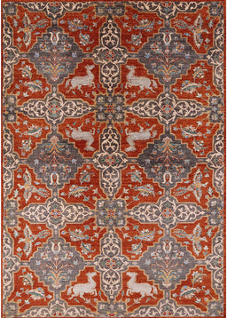 Mid-Century Modern Red Oriental Rug, urb1381