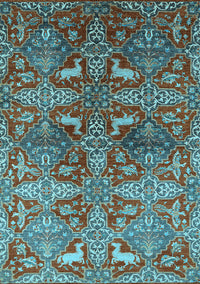 Oriental Light Blue Industrial Rug, urb1381lblu