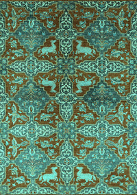 Oriental Turquoise Industrial Rug, urb1381turq