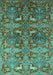 Oriental Turquoise Industrial Rug, urb1381turq