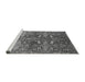 Sideview of Machine Washable Oriental Gray Industrial Rug, wshurb1381gry