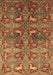 Machine Washable Oriental Brown Industrial Rug, wshurb1381brn