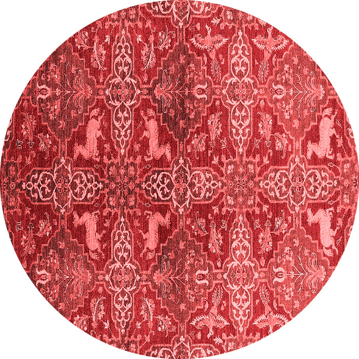Machine Washable Oriental Red Industrial Rug, wshurb1381red