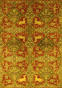 Oriental Yellow Industrial Rug, urb1381yw