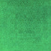 Square Machine Washable Persian Green Bohemian Area Rugs, wshurb1382grn