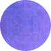 Round Persian Purple Bohemian Rug, urb1382pur