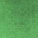 Square Machine Washable Persian Emerald Green Bohemian Area Rugs, wshurb1382emgrn