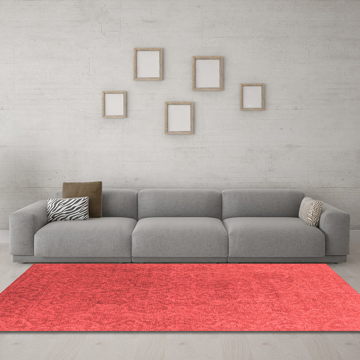 Bohemian Red Washable Rugs