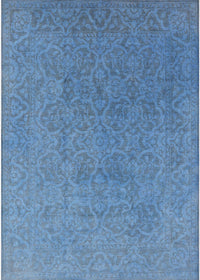 Machine Washable Industrial Modern Iceberg Blue Rug, wshurb1382