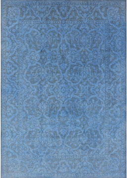 Machine Washable Industrial Modern Iceberg Blue Rug, wshurb1382