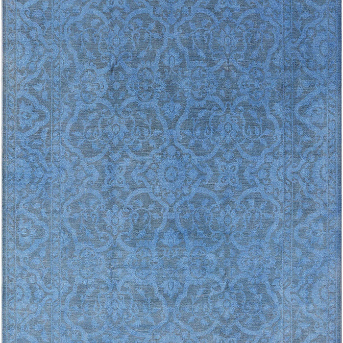 Machine Washable Industrial Modern Iceberg Blue Rug, wshurb1382