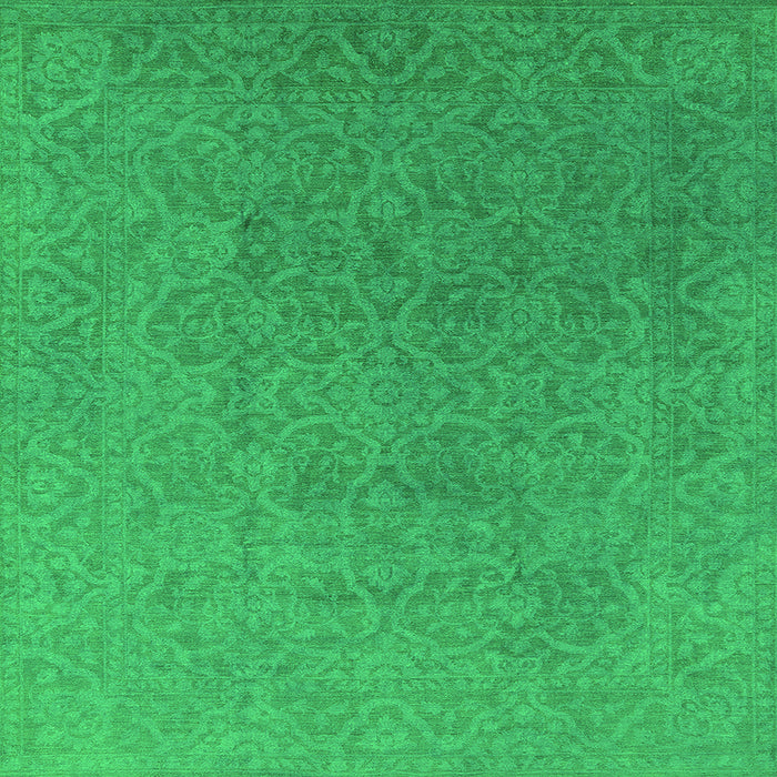 Square Persian Green Bohemian Rug, urb1382grn
