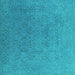 Square Machine Washable Persian Turquoise Bohemian Area Rugs, wshurb1382turq