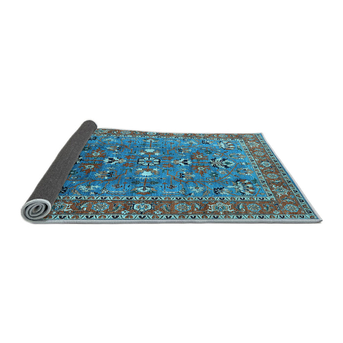 Sideview of Oriental Light Blue Industrial Rug, urb1383lblu