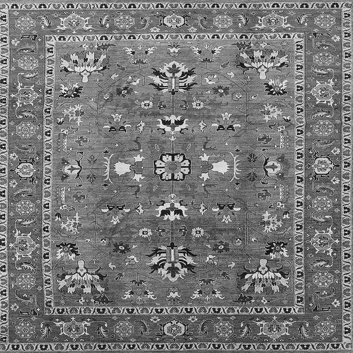 Square Oriental Gray Industrial Rug, urb1383gry