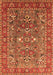 Machine Washable Oriental Orange Industrial Area Rugs, wshurb1383org