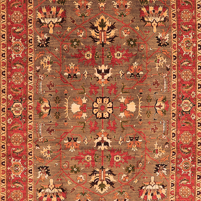 Machine Washable Oriental Orange Industrial Area Rugs, wshurb1383org