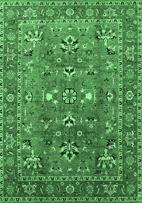 Oriental Emerald Green Industrial Rug, urb1383emgrn