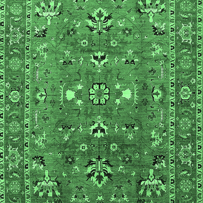 Oriental Emerald Green Industrial Rug, urb1383emgrn