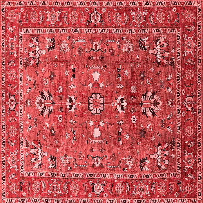 Machine Washable Oriental Red Industrial Rug, wshurb1383red