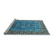 Sideview of Machine Washable Oriental Light Blue Industrial Rug, wshurb1383lblu