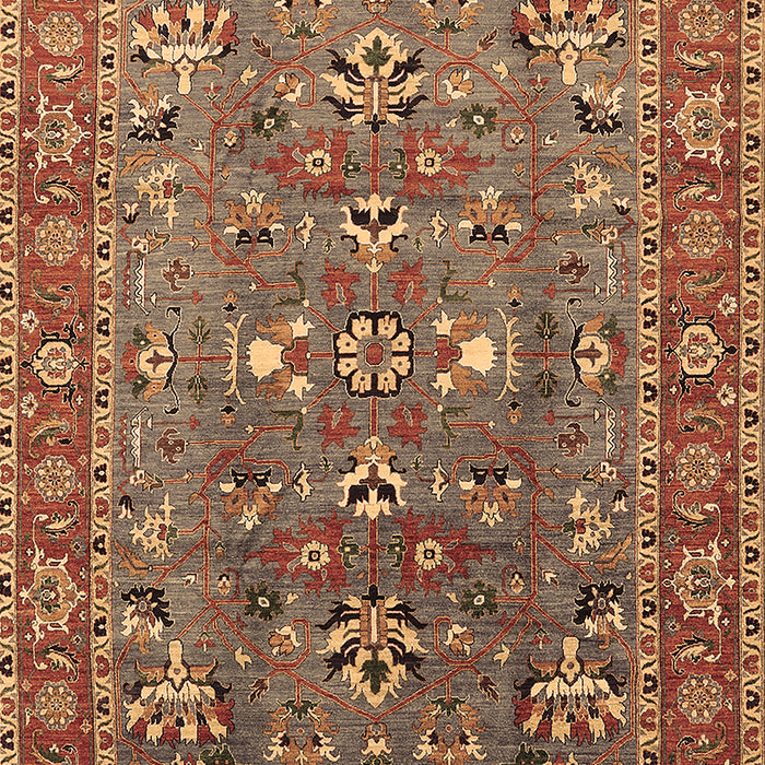 Oriental Brown Industrial Rug, urb1383brn