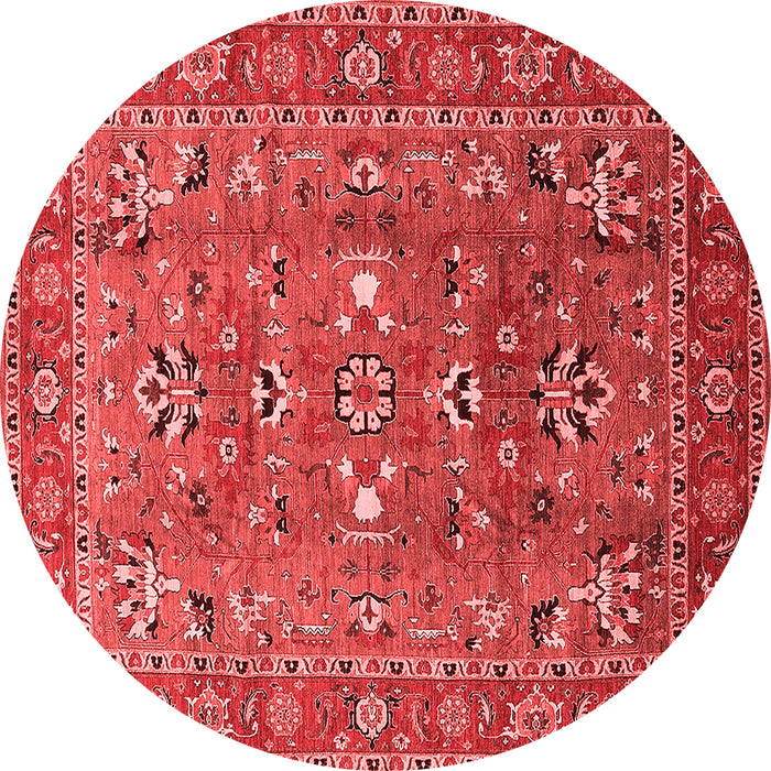 Machine Washable Oriental Red Industrial Rug, wshurb1383red