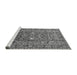 Sideview of Machine Washable Oriental Gray Industrial Rug, wshurb1383gry