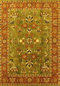 Oriental Yellow Industrial Rug, urb1383yw