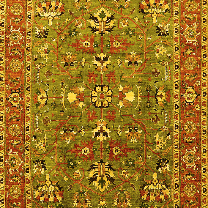 Oriental Yellow Industrial Rug, urb1383yw