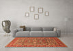 Machine Washable Oriental Orange Industrial Area Rugs in a Living Room, wshurb1383org