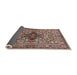 Sideview of Mid-Century Modern Sage Green Oriental Rug, urb1384