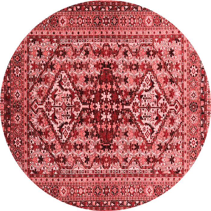 Machine Washable Oriental Red Industrial Rug, wshurb1384red