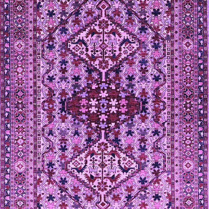 Machine Washable Oriental Purple Industrial Area Rugs, wshurb1384pur