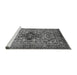 Sideview of Machine Washable Oriental Gray Industrial Rug, wshurb1384gry