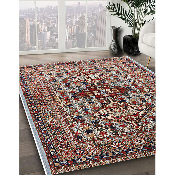 Machine Washable Industrial Modern Sage Green Rug in a Family Room, wshurb1384