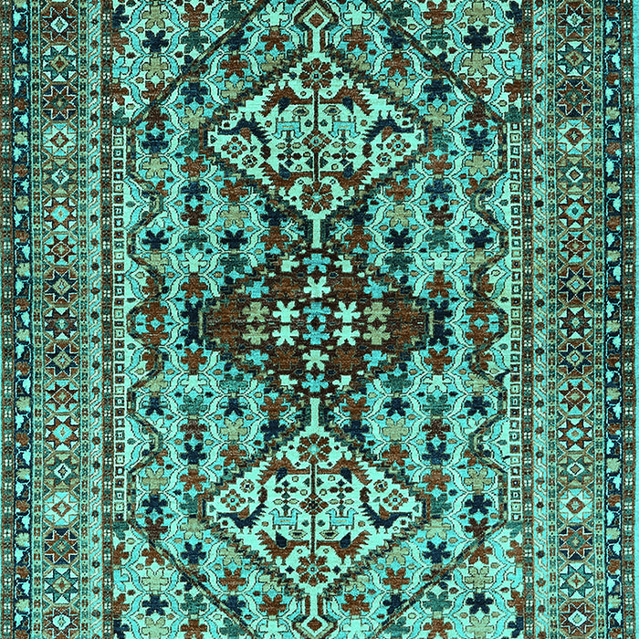 Oriental Turquoise Industrial Rug, urb1384turq