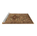 Sideview of Machine Washable Oriental Brown Industrial Rug, wshurb1384brn