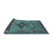 Sideview of Oriental Light Blue Industrial Rug, urb1384lblu