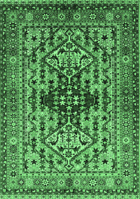 Oriental Emerald Green Industrial Rug, urb1384emgrn