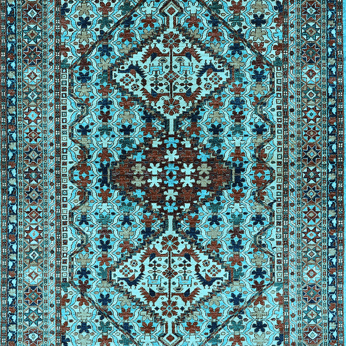 Oriental Light Blue Industrial Rug, urb1384lblu