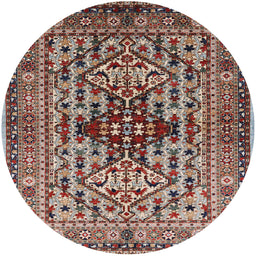 Round Machine Washable Industrial Modern Sage Green Rug, wshurb1384