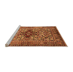 Sideview of Machine Washable Oriental Orange Industrial Area Rugs, wshurb1384org