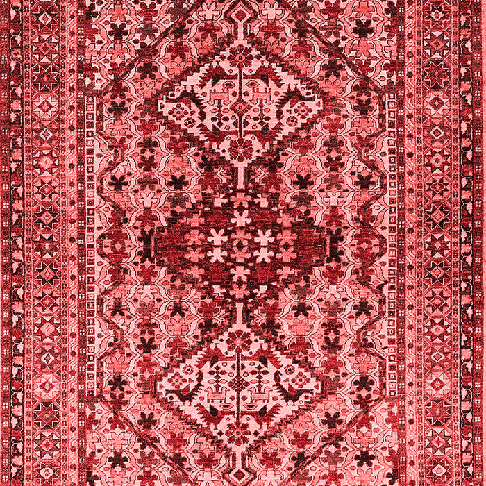 Machine Washable Oriental Red Industrial Rug, wshurb1384red