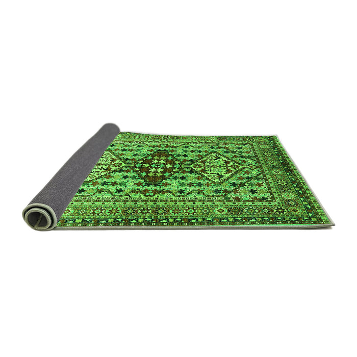 Sideview of Oriental Green Industrial Rug, urb1384grn