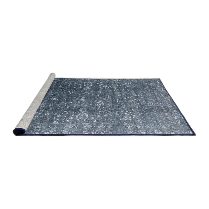 Sideview of Machine Washable Industrial Modern Light Purple Blue Rug, wshurb1385