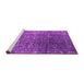 Sideview of Machine Washable Oriental Pink Industrial Rug, wshurb1385pnk